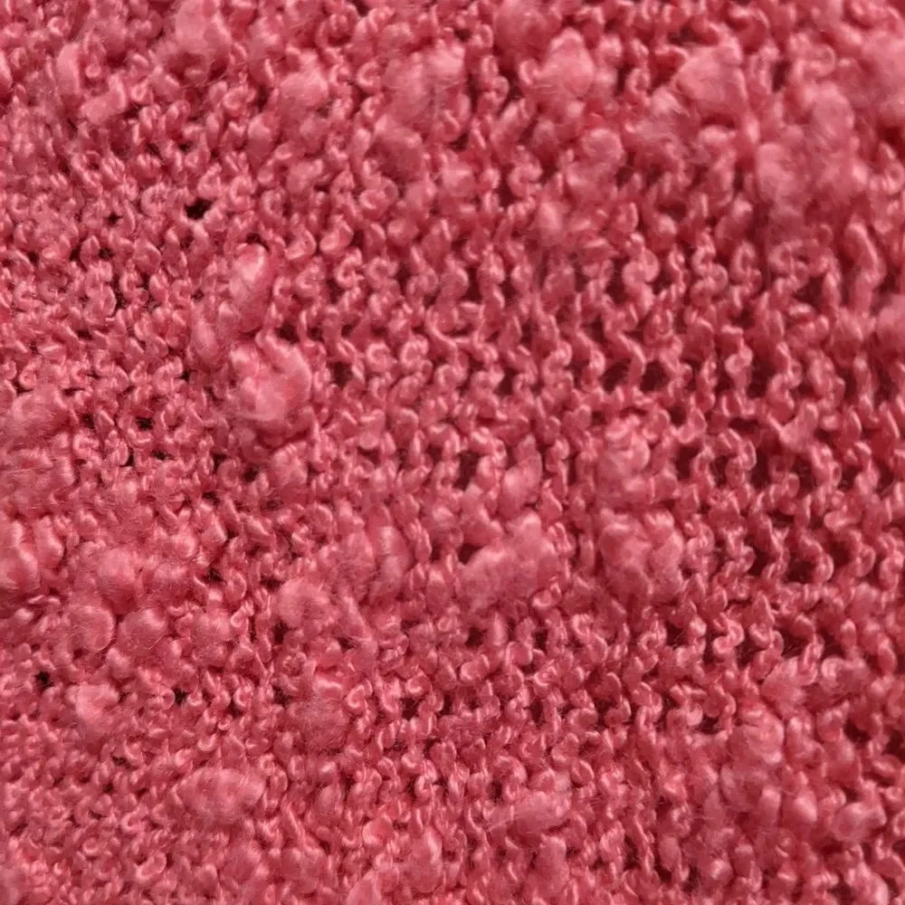 Pink Long Sweater Textured Women Open Weave Top 2XL